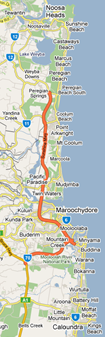 Map of Sunshine Coast